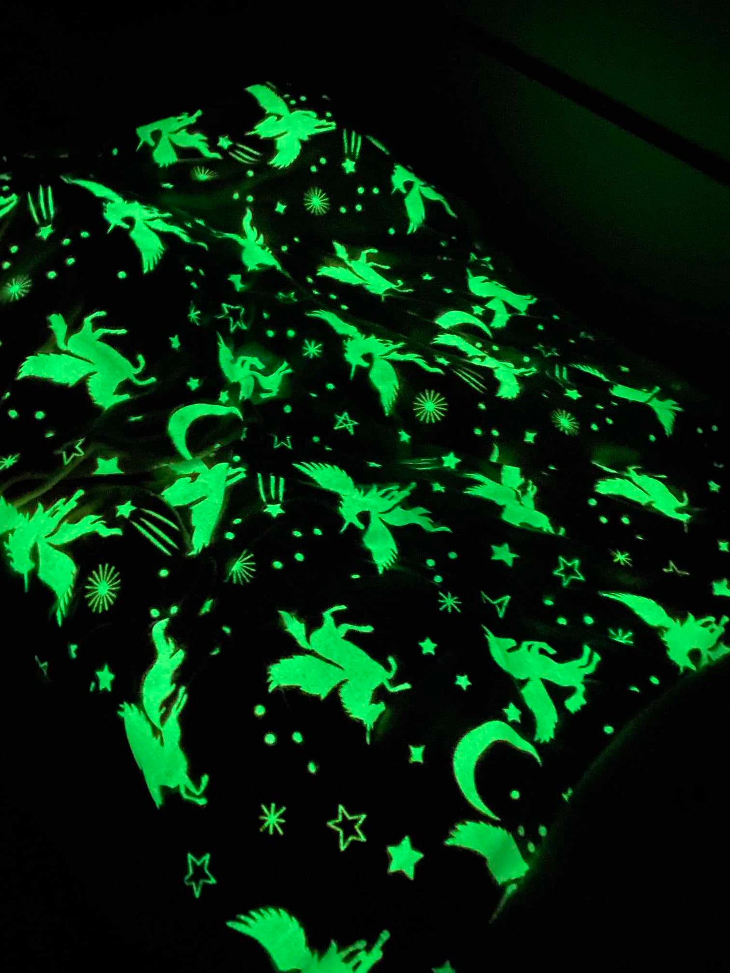 glow in the dark unicorn blanket