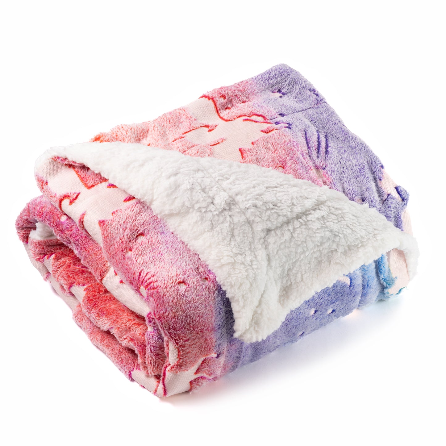 unicorn blanket with soft sherpa fleece